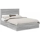 vidaXL Moderner Bettrahmen 140 x 200 cm Grau
