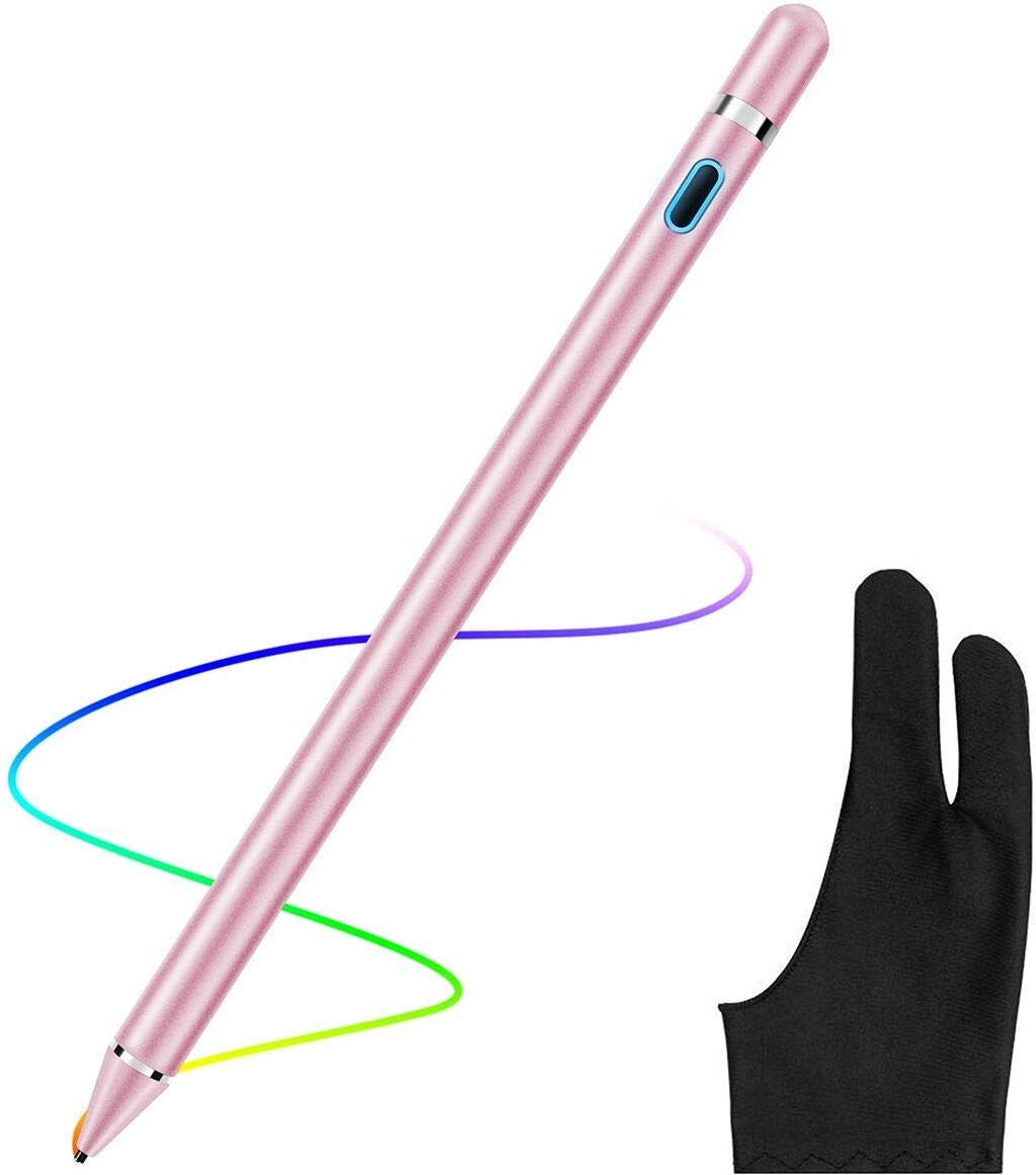 AICase Aktiver Stylus,Tablet Stift Eingabestift Touchstift,1,45-mm-Spitze,Universal Touchscreen-Eingabestift mit integr. Akku, Passend für Smartphones, Tablets, Apple iPhone/iPad,Rose Gold
