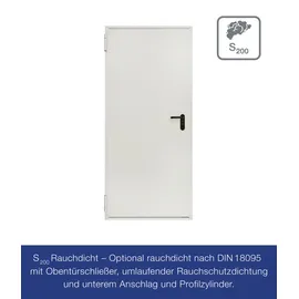 Hörmann Feuerschutztür T-30-1 links 80 x 187,5 cm grauweiß