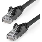 Startech StarTech.com 7m Netzwerkkabel CAT6 - LSZH(weniger Rauch, Halogenfrei) - 10Gbit 650MHz 100W POE RJ45 U/UTP LAN-Patch Kabel - Schwarz, ETL Zertifizierung, 24AWG, Installationskabel, 7 m, Cat6, 7 m),