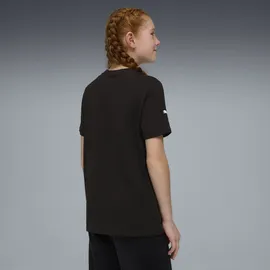 Puma T-Shirt "Scuderia Ferrari Coloured Shield T-Shirt Jugendliche", Jungen, Gr. 140, schwarz, Obermaterial: 100% Baumwolle. Rippe: 25% Polyester, 75% Baumwolle, clean, regular fit, Rundhals, Shirts T-Shirt