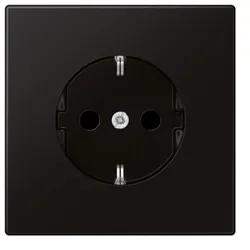 Jung Steckdose 1-fach schwarz mit UP IP20 LS 1521 SWM