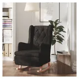 vidaXL Schaukelsessel Stoff 0 x 0 x 0 cm Schwarz