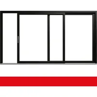 Hebe- Schiebetür Kunststoff Schwarzbraun beidseitig