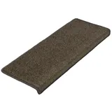 Floordirekt KARAT Velours Stufenmatte Dynasty Atmungsaktiv Schlamm 23,5 x 65 cm Rechteckig
