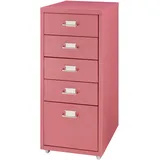 [en.casa] Kökar Rollcontainer 69 cm x 28 cm x 41 cm rot