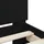 vidaXL Bettgestell mit Kopfteil und LED-Leuchten Schwarz 100x200 cm