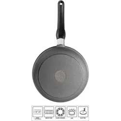 STONELINE® Made in Germany Bratpfanne, 24 cm, Kokillenguss, mit abnehmbarem Griff, Induktion geeignet