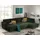 best mobilier Lisa Design Jake - Wohnlandschaft - mit Schlaffunktion und Bettkasten - 7-Sitzer - aus Cord - rechts Grün