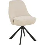 P & B Stuhl, Beige, Metall, Textil, Sternfuß, 52x83.5x56 cm, FSC Mix, Sitzfläche 360° drehbar, Esszimmer, Stühle, Esszimmerstühle, Vierfußstühle