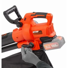 Powerplus Dual Power Akku-Laubbläser POWDPG75270-40 V Akku-Laubbläser, 3-in-1: Häckseln, Blasen und Saugen, 210 km/h maximale Luftgeschwindigkeit, ohne Batterie und Ladegerät