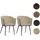 Mendler HWC-N38 Gartenstuhl 61 x 61 x 82 cm creme 2 St.