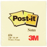 3M Post-it Haftnotiz 654 76x76mm 100Blatt gelb