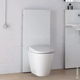 Geberit Monolith Sanitärmodul für Stand-WC, 114 cm Glas weiß