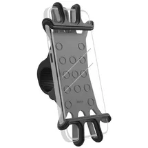 Hama Fahrrad-Handyhalterung Flexible, universal für Lenkerstangen Ø 2 - 3,5 cm, schwarz
