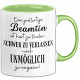 Trendation Tasse Abschiedsgeschenk für Beamtin 0,3 l Rosa
