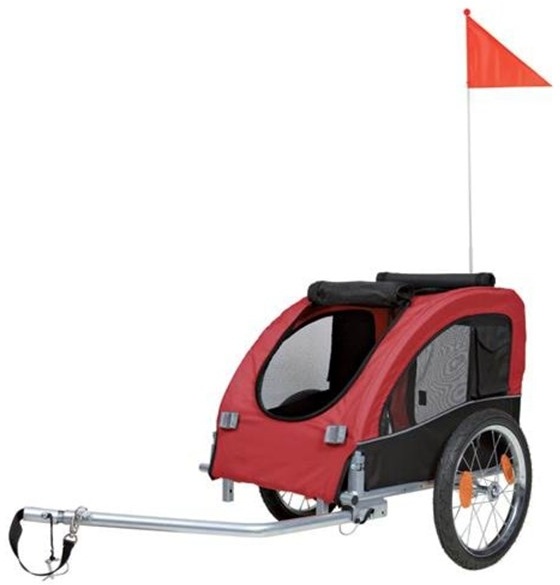 Bicycle trailer M: 63 × 68 × 75/137 cm black/red