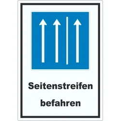 Aufkleber Seitenstreifen befahren A9 (37x52mm)
