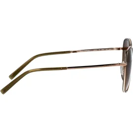 Marc O'Polo Sonnenbrille MARC O'POLO "Modell 508000", Damen, gold, grün, leicht glänzend, metallic, Sonnenbrillen Sonnenbrille, Form Butterfly, Logoschriftzug auf Bügel, Kombifassung
