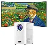 VenirCool Q2 Advanced Mini Tragbarer Projektor mit WiFi und Bluetooth, 1080P FHD 4K Unterstützung, Smart Projektor für Schlafzimmer, TV und Filme - HDMI/USB/PS5/Laptop kompatibel