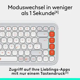 Logitech POP Icon Keys DE Offwhite / Orange