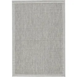 Teppich Outdoor Flachgewebe Uni-Farbe Polypropylen Balkon Grau Rechteckig 240x340 | Kadima Design