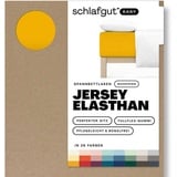 schlafgut Easy Jersey Elasthan Boxspring 140 x 200 - 160 x 220 cm yellow deep