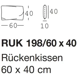 freistil Rolf Benz 198 - Rückenkissen | 60 x 40 cm