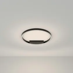 Maytoni Moderne Deckenleuchte Rim Schwarz aus Aluminum LED Energieeffizient 37W für Küche, Schlafzimmer, Wohnzimmer, Esszimmer, Lobby