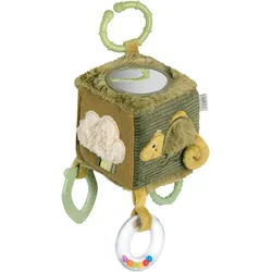 Greifspielzeug FEHN "Lazy, Crazy & Pink, Activity-Würfel Chamäleon", grün (khaki, olive), Greifspielzeug, KinderB:10cm H:10cm L:10cm, Plüsch, Softvelour, B:10cm H:10cm L:10cm