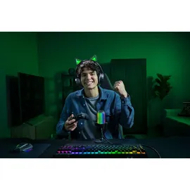 Razer Kraken Kitty V3 Pro Schwarz - Kabelloses RGB-Kitty-Headset für Gaming