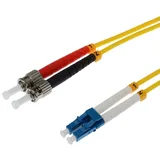 helos - Patch-Kabel - ST Einzelmodus (M) OS2 LC/ST InfiniBand/Glasfaserkabel Gelb