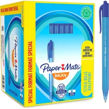 Paper Mate Papermate InkJoy 100 RT Kugelschreiber Blau Mittel 0.8 mm 100 Stück