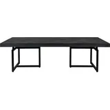 Dutchbone Couchtisch CLASS BLACK mit Fischgrät Platte 120 x 60 cm