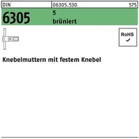 Industrial Quality Supplies DIN 6305 Knebelmuttern Stahl 5 M