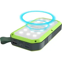 Realpower PB-10000 Solar, schwarz 10.000mAh - Schwarz/Grün