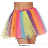 Fiestas Guirca Kostüm, Clown Karneval Bunter Tutu Rock Party Outfit Kostüm Rainbow Multicolo