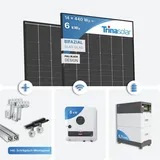 6 kWp PV Anlage Fronius mit 5 kWh Speicher BYD HVS - Bifazial, Full Black inkl. Montageset