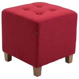 deluke Sitzhocker CELIS Stoff 45 x 46 x 45 cm Rot