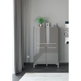 Set One by Musterring Highboard Reno 92 x 42 x 154 cm Grau