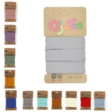 Die Stofftante Jersey Schrägband | vorgefalztes, elastisches Einfassband | aus Baumwoll-Jersey | Coupons á 3 Meter x 20mm (Silver Grey)
