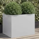 vidaXL Pflanzkübel Silbern 62x47x46 cm Verzinkter Stahl