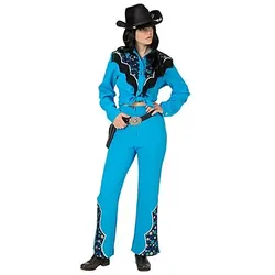 buttinette Kostüm "Cowgirl" für Damen, blau/schwarz