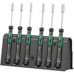 Wera 2069/6 Elektronik-Schraubendrehersatz + Rack, 6-teilig - 05118158001