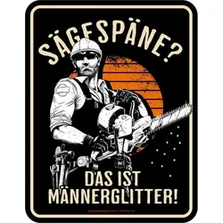 Blechschild Sägespäne