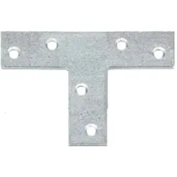 Flachverbinder, T- Form, verzinkt, 70x50x16mm, 2mm dick, 6 Löcher