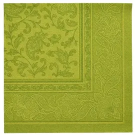 Papstar 50 Servietten "ROYAL Collection" 1/4-Falz 40 cm x 40 cm limonengrün "Casali",