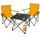BigDean Campingstuhl Orange 2 St. + Campingtisch
