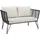 Tectake tectake® Garten-Loungesofa, Sundo im Rope-Design mit Polyrattan