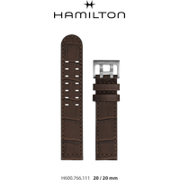 Hamilton Leder Khaki Aviation Band-set Leder Braun-20/20 H690.766.111 - braun